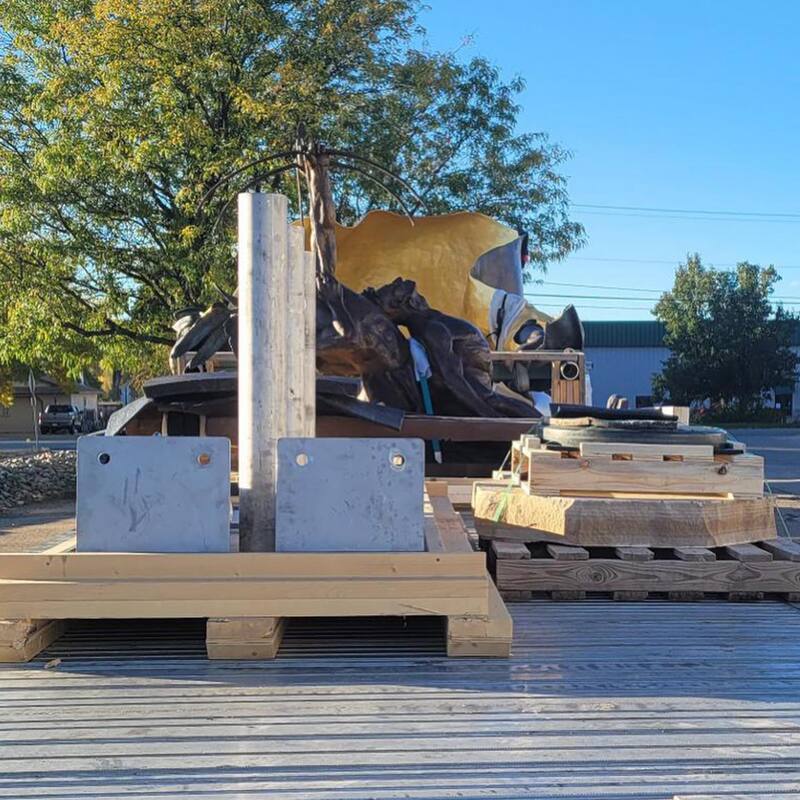 We’ve loaded up this morning and have #SculptureOnTheMove to #LittleRock AR. This truck has 5 sculptures, 2 bases, and a bunch of stainless steel structures for installation and footings. But wait, there’s more; we’ll have another two truck loads lined up for one of these projects.
Keep up with all our projects here: https://www.nationalsculptorsguild.com/public-art.html
We are excited to get these sculptures in place and will send updates as they develop.
Special thanks to Denny Haskew @markleichliter Art Castings of Colorado and Shippers' Supply Custom Pack for help with creating, packing and loading and Landstar Trucking for getting our artwork to its new home where Sculpture at the River Market will receive it and Little Rock Parks & Recreation will help us install. #SculptureIsATeamSport
#NationalSculptorsGuild #DennyHaskew #WayneSalge #CastBronze #MarkLeichliter #FabricatedStainlessSteel #RobertKwetche #CarvedStone #CustomSiteDesign #JKDesignsInc #ArtInPublicPlaces #ArtistDriven #ClientMinded #Since1992 #NSG #FineArtSculpture