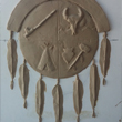 National Sculptors' Guild public art placement 453 Denny Haskew Shakopee Medewakanton Dakota Sioux Tribal Shield for JW MArriott Mall of America MN