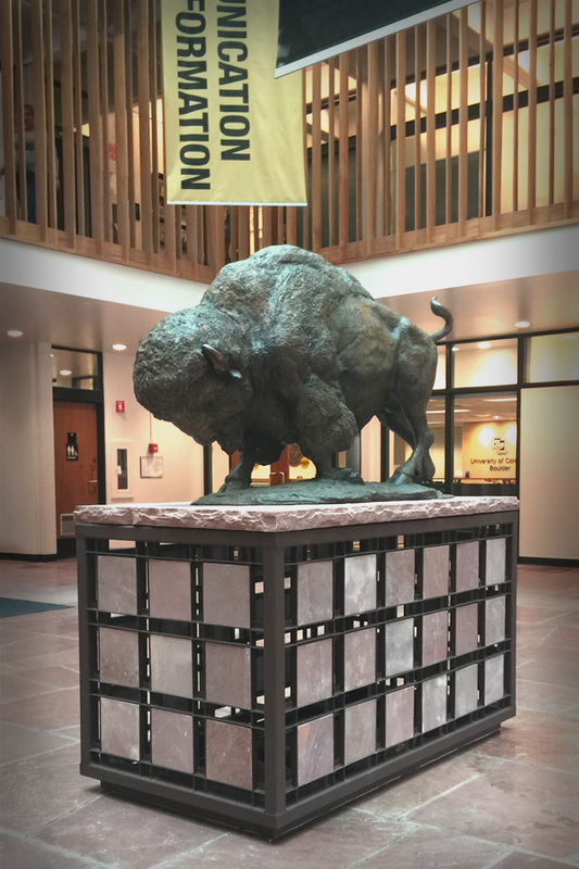 National Sculptors' Guild Fellow Sandy Scott's half-life sized bronze buffalo 