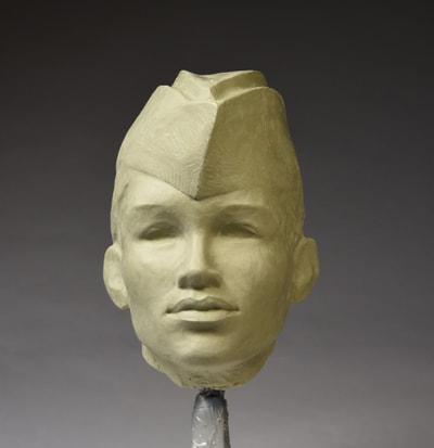 SALUTE by Clay Enoch and the National Sculptors' Guild Update 8/8/18: Clay has been hard at work sculpting the final portraits representing the five branches. two will be sculpted in the wax stage prior to casting. The objective was to create racially ambiguous male and female portraits for optimum inclusiveness of all service men and women. 