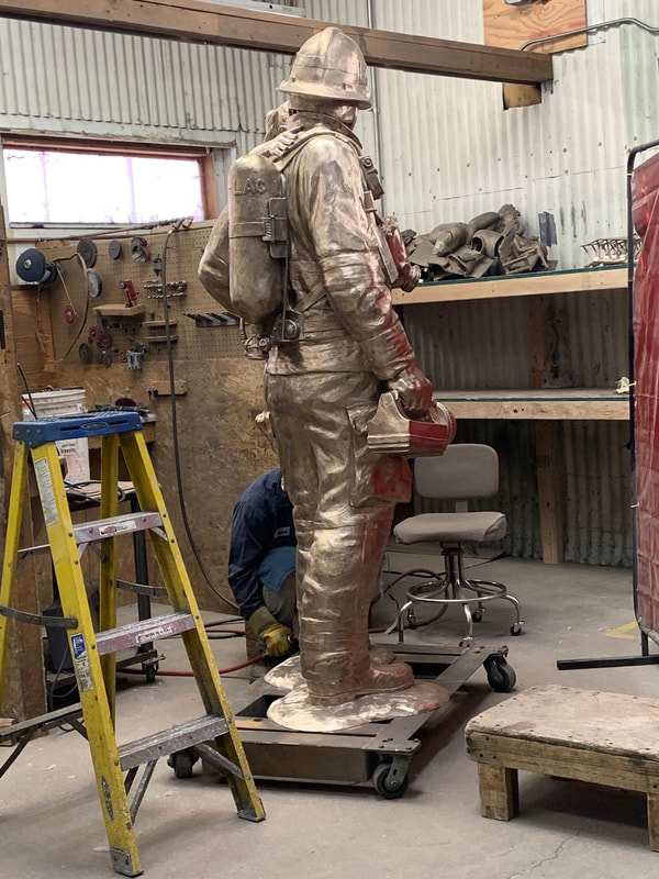 Update: 2/29/2024 Bronze Services Foundry has done a phenomenal job finishing the bronze, Gary Alsum's Tribute to Public Safety sculptures are ready for patina and the National Sculptors' Guild is one step closer to seeing these placed at the City of Cerritos, California this summer.