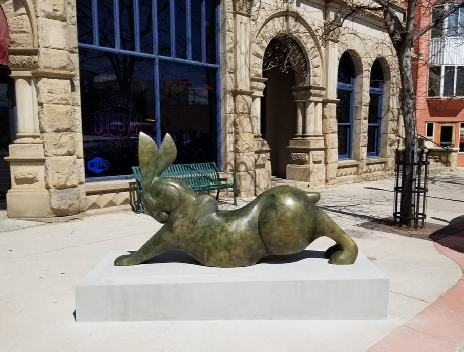 #TimCherry’s #RabbitReach is loaded up and ready to go to #Sheridan #Wyoming as part of the city's Public Art Program click here to learn more . . . #PublicArt #NationalSculptorsGuild #Bronze #Bunny#Rabbit #FineArt #FeedYourCreativeSpirit #GotArt?#LiveWithArt #ItsGoodForYou #Art 