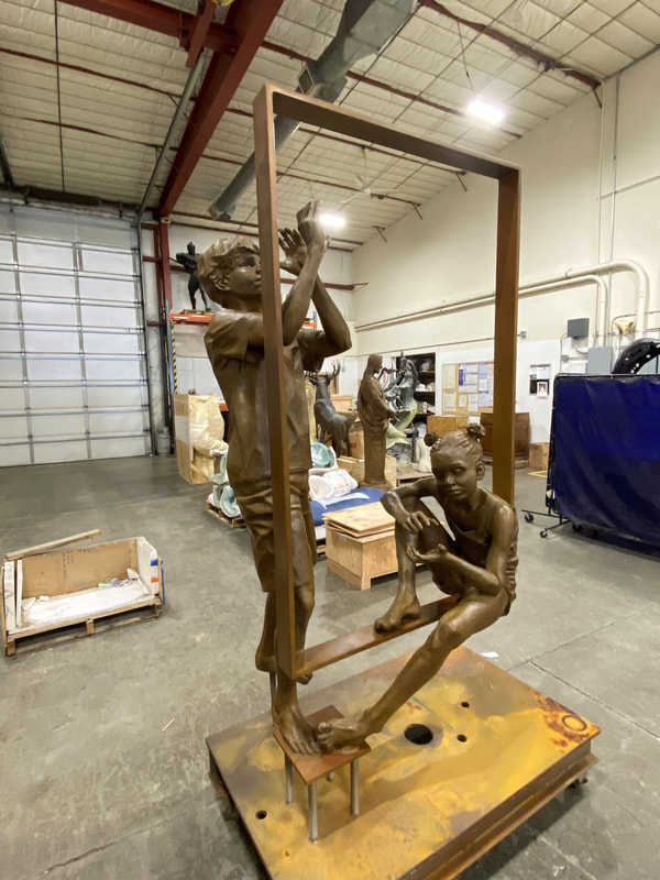 Update 3/8/22: All the pieces are put back together again and patina applied. Art Castings of Colorado did a beautiful job, as always. The sculpture is ready for us to set up installation day. We are very excited to see this piece in place. We've just met at the foundry to dry fit the glass and discuss installation needs for Macro/Micro Discoveries by Clay Enoch and the National Sculptors Guild. Thanks Art Castings of Colorado for another gorgeous bronze casting and the patina looks amazing. 

We'll be in Washington the first part of April to install at Surprise Lake Middle School, stay tuned.

See more of the process on our site:  http://www.jk-designs-inc.com/project-feed/macromicro-discoveries-at-surprise-lake-middle-school

#wip #wipwednesday #ClayEnoch #ArtCastings #FinalTouches #NationalSculptorsGuild #NSG #PublicArt #SurpriseLakeMiddleSchool #Fife #Milton #Washington #MicroMacro #Discoveries #Bronze #StainlessSteel #Monument #Education #Explore #Wonder #SculptureIsATeamSport #ArtistDriven #ClientMinded