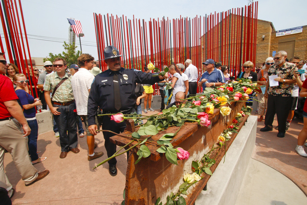 Kathleen Caricof's Standing Tall San Luis Obispo's World Trade Center Memorial dedication 9/11