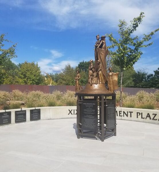 10/9/2019 #ThisJustIn ​ The National Sculptors' Guild has just finished installing NSG Fellow Jane DeDecker’s “Arkansas Nineteenth Amendment Memorial” bronze sculpture with its custom designed granite and stainless-steel base in Little Rock, Arkansas. Could it be more gorgeous?!!  Special thanks to the Sculpture at the River Market and City of Little Rock for creating such a beautiful plaza for the sculpture.   Installation images shown belowThe Arkansas 19th Amendment Memorial by Jane DeDecker, National Sculptors' Guild will be dedicated October 10th at 11am in the new Women’s Suffrage Centennial Plaza at the Vogel Schwartz Sculpture Garden The 10/10/2019 dedication of The Arkansas 19th Amendment Memorial by Jane DeDecker  and the National Sculptors' Guild in Little Rock, Arkansas' Women’s Suffrage Centennial Plaza at the Vogel Schwartz Sculpture Garden.  The sculpture celebrates the 100th Anniversary of the Nineteenth Amendment, Granting Women the Right To Vote. Depicting notable activists Susan B. Anthony, Elizabeth Cady Stanton, Sojourner Truth, Harriet Stanton Blatch, Alice Paul, and Ida B Wells. Jane customized the composition for this placement, by including additional historic figures; two of the suffragettes who helped lead the movement in Arkansas; Josephine Miller Brown and Julia Burnell Babcock aka Bernie Babcock. In 1919, Arkansas became the 12th state to approve the 19th Amendment.  Learn more about this placement: https://www.nationalsculptorsguild.com/project-feed/every-word-we-utter-arkansas #SusanBAnthony #ElizabethCadyStanton #SojournerTruth #HarrietStantonBlatch #AlicePaul #IdaBWells #NotableWomen #JosephineMillerBrown #JuliaBurnell  #NationalSculptorsGuild #JaneDeDecker #BronzeSculpture #DeDeckerBronze #LittleRock #WomensSuffragePlaza #NineteenthAmendment #JKdesignsInc #HomeDecor #CorporateCollections #ArtInPublicPlaces #ArtistDriven #ClientMinded #Since1992 #NSG #FineArtSculpture