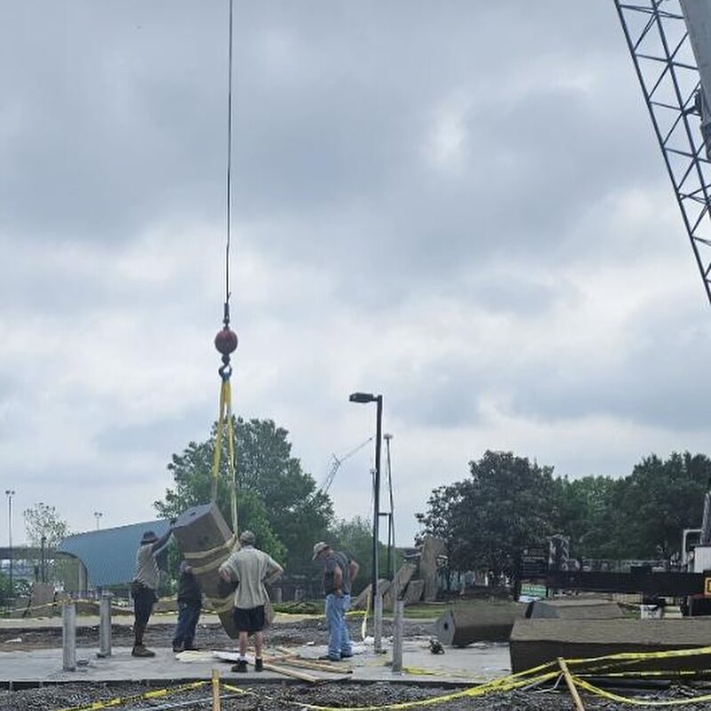 Update 4/17/2024: The National Sculptors’ Guild is on-site to oversee the installation of several elements for “Inspiration Plaza” a multifaceted art placement and public space designed by John Kinkade for Riverfront Park in Little Rock, Arkansas. It’s exciting to see over a years’ worth of work come together. And that’s a wrap for now… 8.5 tons of basalt from Coverall Stone Inc. is in place. Next up will be 8 tons of pavers from Tribble Stone followed by engraving and another crane date to place the bronze and stainless steel sculptures by Denny Haskew and Mark Leichliter. We can’t wait!Deep thanks to Jackie Collins & the Little Rock Parks and Rec team!“Inspiration Plaza” Designed by John Kinkade, Art Elements by Denny Haskew and Mark Leichliter, Site Development by the Little Rock Parks & Recreation, commissioned through the Sculpture at the River Market, special thanks to Colorado Waterjet Company, Art Castings of Colorado, Shippers' Supply Custom Pack, Landstar, Coverall Stone, and Tribble Stone Company #SculptureIsATeamSport #NationalSculptorsGuild #JKdesignsInc #FineArtConsultation #HomeDecor #CorporateCollections #ArtInPublicPlaces #ArtistDriven #ClientMinded #ConnectingPeopleWithArt #Since1992