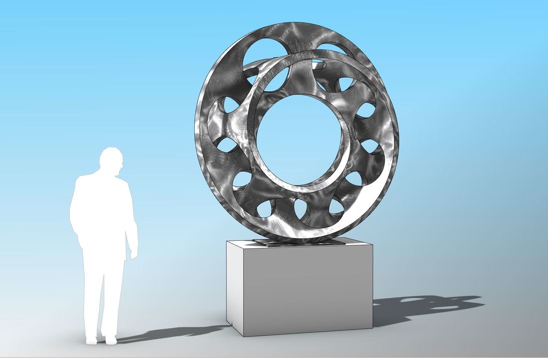 Mark Leichliter's Interwoven design will soon be actualized and placed in Little Rock, Arkansas in 2018. An intricate double mobius strip will be fabricated by Mark in Stainless Steel. 