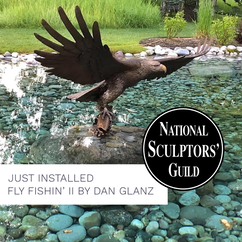 The sculpture was installed today, and it looks great! National Sculptors' Guild Fellow Daniel Glanz's 